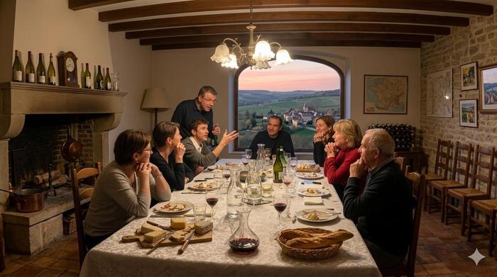 Gezellige tafel in Montigny, Lorraine